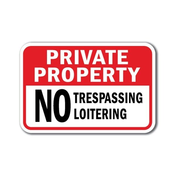 Signmission Safety Sign, 12 in Height, Aluminum, Private Prop - P P No L A-1218 Private Prop - P P No L - main